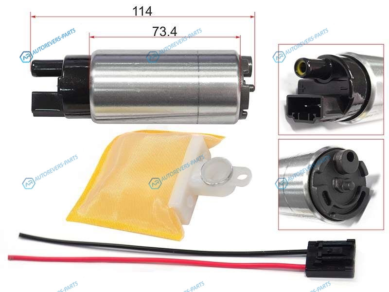 ST-FP01 Топливный насос 12V. 3BAR. 90LH. V=1300-2500 4-5-7A-FE.4A-GE.4E-FTE.3-4S- FE.3S-GE.2AZ-FE