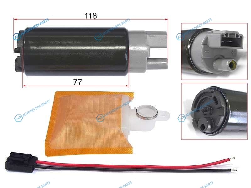 ST-FP05 Топливный насос 12V. 3BAR. 130LH. V=2000-4000 2JZ-GE. 1UZ-FE. 2TZ-FZE