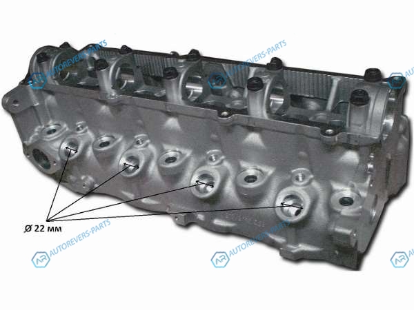 11101-RF-22 Головка блока MAZDA Bongo RF-98 диаметр форсунки 22мм (термостат со стороны форсунок)