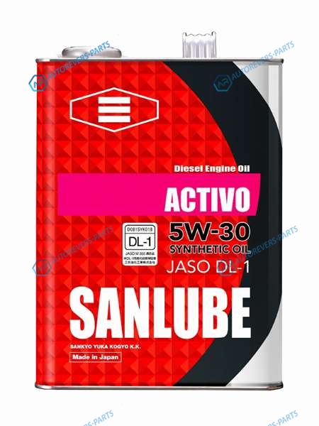 SAN-DL1-5W30C Масло моторное SANLUBE SYNTHETIC DL-1 5W-30 4л