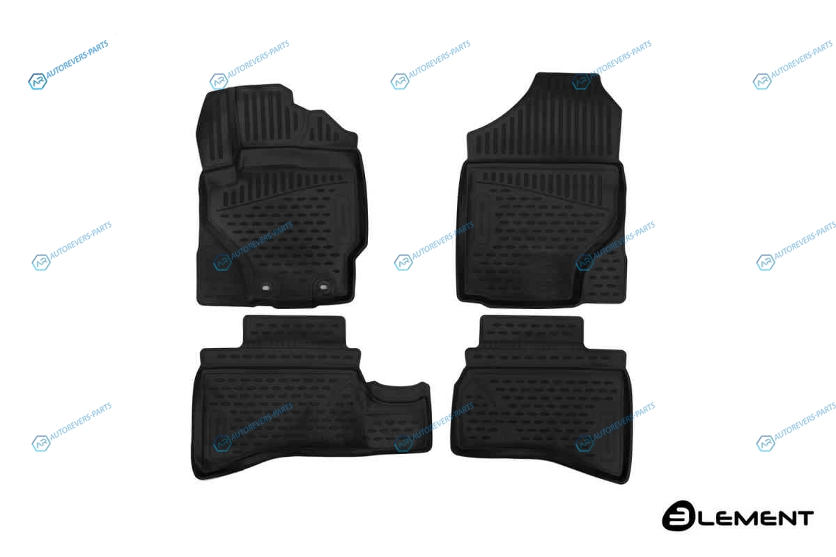ELEMENT3D48151210k Коврики 3D в салон TOYOTA Aqua (P10). 2011-2014. хб. правый руль. 4 шт. (полиуретан)