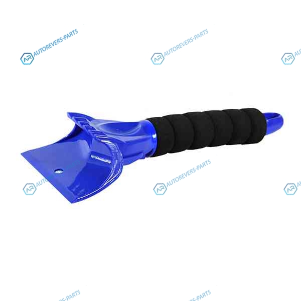 SIBO-122 Скребок для уборки снега и льда Clingo. 9.5х15 см. с мягкой ручкой. синий