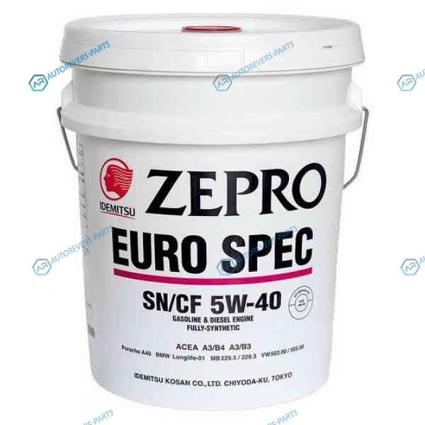 1849-020 Масло моторное 5W-40 ZEPRO EURO SPEC API SNCF ACEA A3B4 MB 229.5 VW 502.00505.00 BMW LL-01 PORSCHE A40. 20л