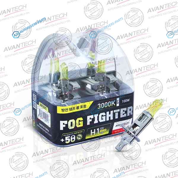 AB3001 Лампа высокотемпературная Avantech H1 12V 55W (100W) 3000K. комплект 2 шт.