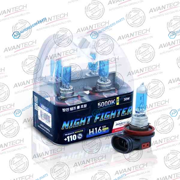 AB5016 Лампа высокотемпературная Avantech H16 12V 19W (30W) 5000K. комплект 2 шт.