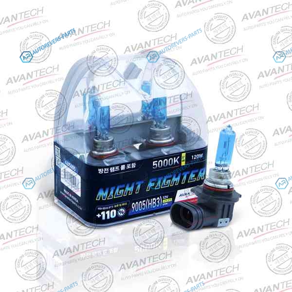 AB5005 Лампа высокотемпературная Avantech HB3 12V 65W (120W) 5000K. комплект 2 шт.