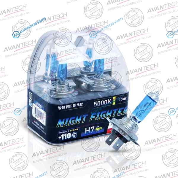 AB5007 Лампа высокотемпературная Avantech H7 12V 55W (100W) 5000K. комплект 2 шт.
