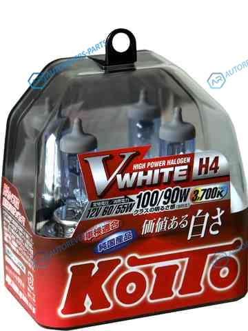 P0746W Лампа высокотемпературная Koito Whitebeam H4 12V 6055W (10090W) 3700K (комплект 2 шт.)