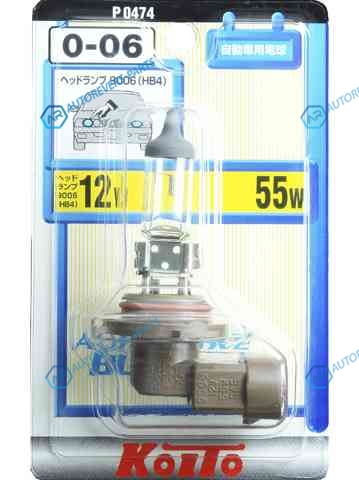 P0474 Лампа головного света Koito 9006 (HB4) 12V 55W (уп. 1 шт.)
