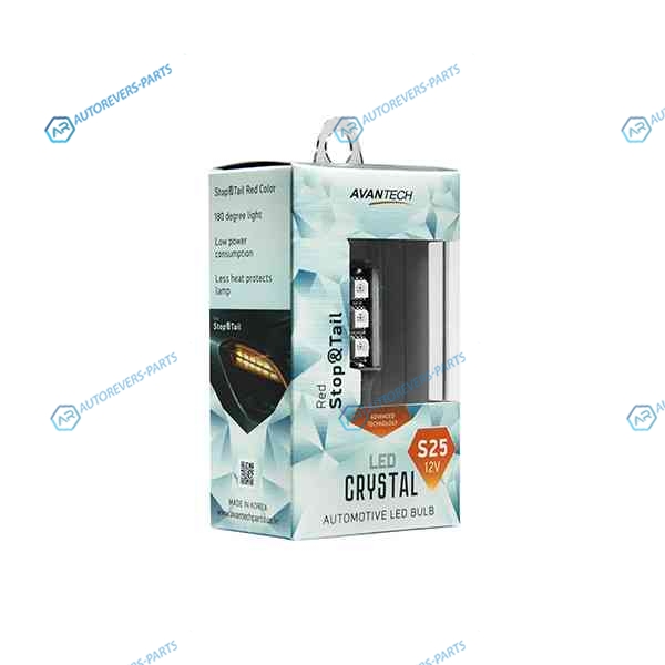 ALB0120 Лампа светодиодная Avantech 12V LED S25 BA15s (красный). 1 шт.