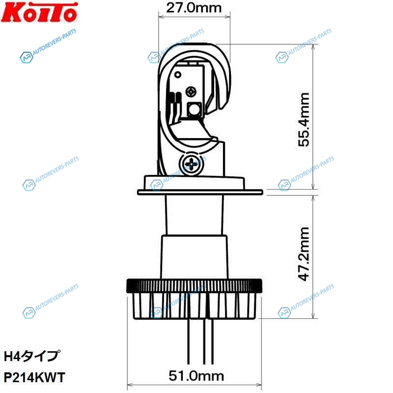 P214KWT Лампа светодиодная Koito 12V24V LED H4 11W (комплект 2 шт.)