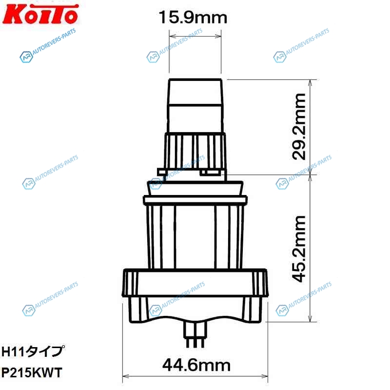 P215KWT Лампа светодиодная Koito 12V LED H11 (комплект 2 шт.)