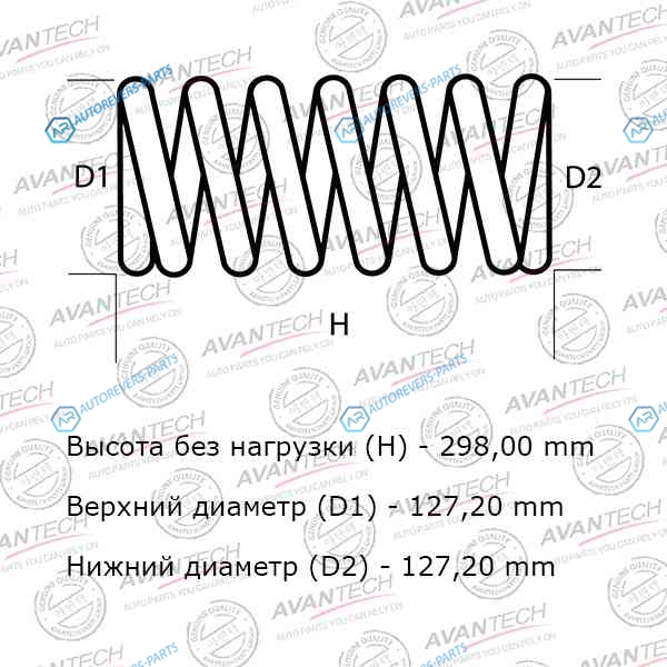 HS0144R Комплект усиленных пружин подвески Avantech (2шт. в одной упаковке)