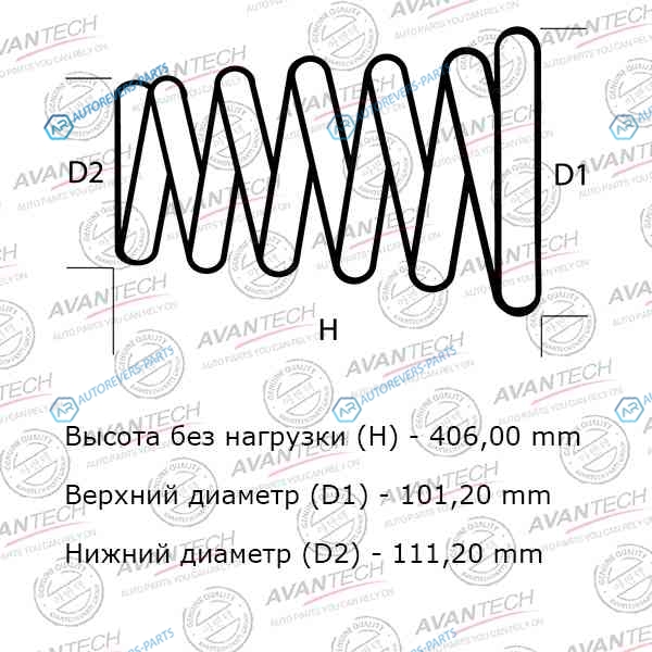 HS0245R Комплект усиленных пружин подвески Avantech (2шт. в одной упаковке)