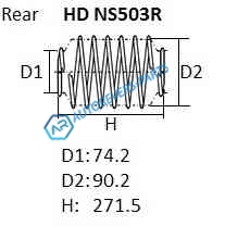 HDNS503R Пружина подвески усиленная NHK HEAVY DUTY (HD)