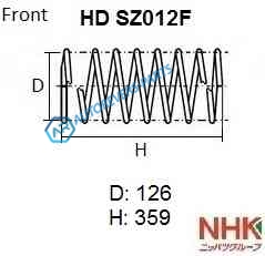 HD SZ012F Пружина подвески усиленная NHK HEAVY DUTY (HD)