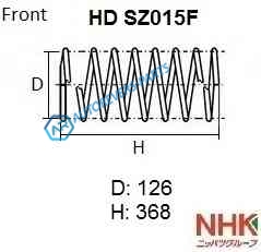 HD SZ015F Пружина подвески усиленная NHK HEAVY DUTY (HD)