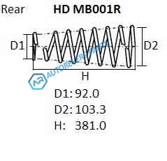 HDMB001R Пружина подвески усиленная NHK HEAVY DUTY (HD)