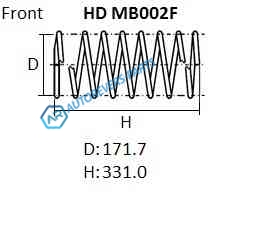 HDMB002F Пружина подвески усиленная NHK HEAVY DUTY (HD)