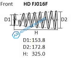 HDFJ016F Пружина подвески усиленная NHK HEAVY DUTY (HD)