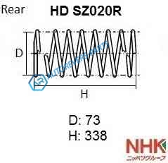 HD SZ020R Пружина подвески усиленная NHK HEAVY DUTY (HD)