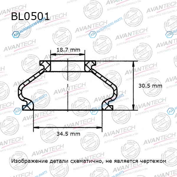 BL0501 Пыльники деталей подвески Avantech (Кратность 10 шт.)