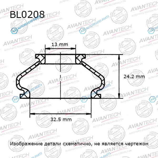 BL0208 Пыльники деталей подвески Avantech (Кратность 10 шт.)