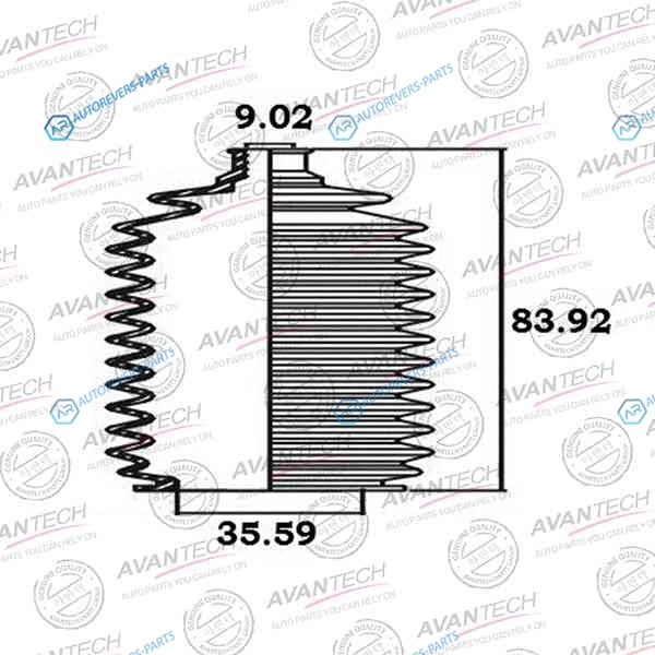 BS0401 Пыльник рулевой системы Avantech