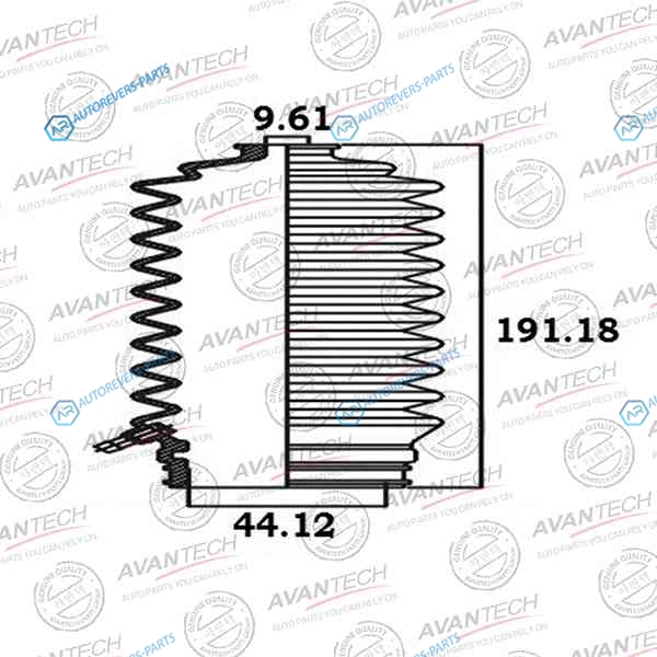 BS0301 Пыльник рулевой системы Avantech