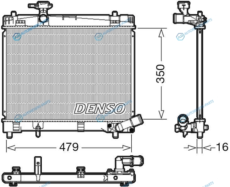 DRM50086 Радиатор охлаждения ДВС DENSO