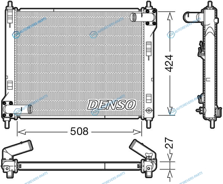 DRM46043 Радиатор охлаждения ДВС DENSO