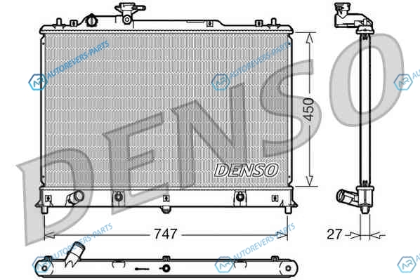 DRM44025 Радиатор охлаждения ДВС DENSO
