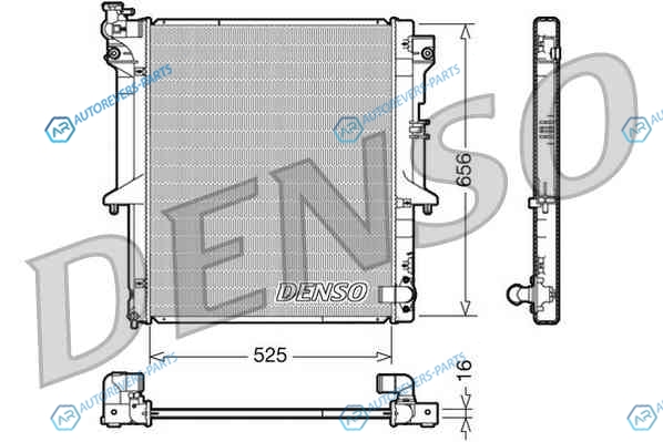DRM45017 Радиатор охлаждения ДВС DENSO