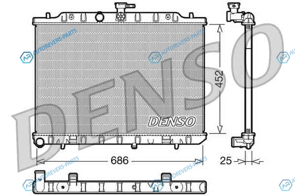 DRM46007 Радиатор охлаждения ДВС DENSO