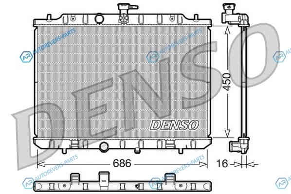 DRM46009 Радиатор охлаждения ДВС DENSO
