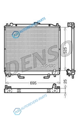 DRM45015 Радиатор охлаждения ДВС DENSO