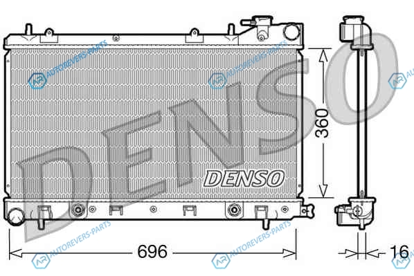 DRM36002 Радиатор охлаждения ДВС DENSO