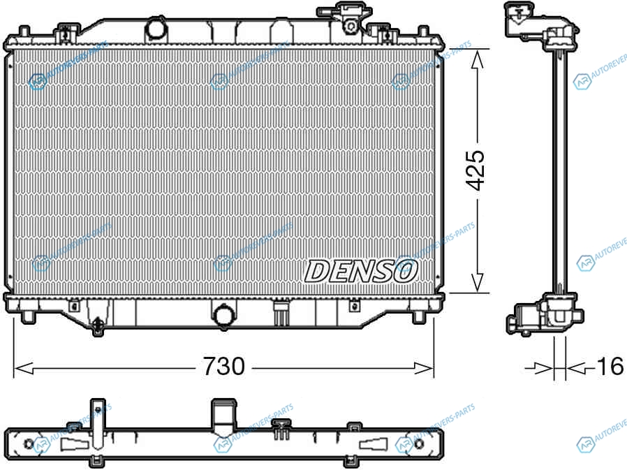 DRM44039 Радиатор охлаждения ДВС DENSO