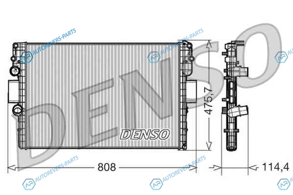DRM12010 Радиатор охлаждения ДВС DENSO
