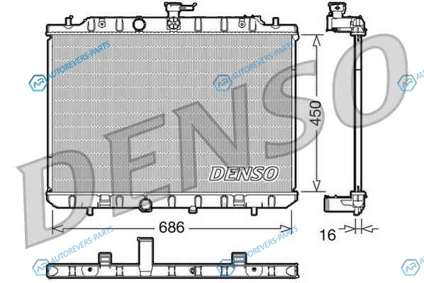 DRM46006 Радиатор охлаждения ДВС DENSO