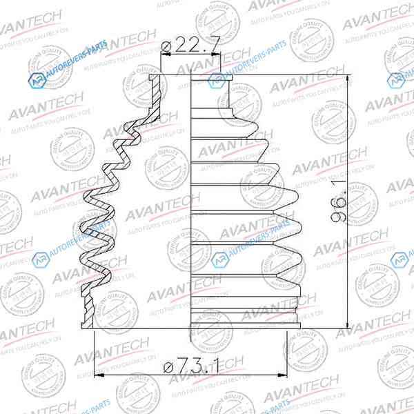BD0225 Пыльник привода Avantech