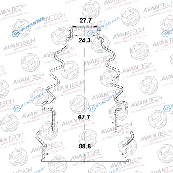UB02 Пыльник привода Avantech