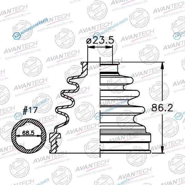 BD0228 Пыльник привода Avantech