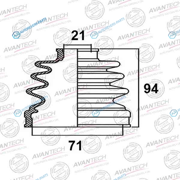 BD0702 Пыльник привода Avantech