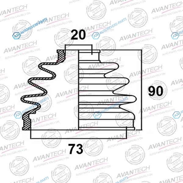 BD0220 Пыльник привода Avantech
