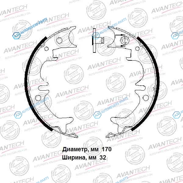 AVS0123 Колодки стояночного тормоза AVANTECH