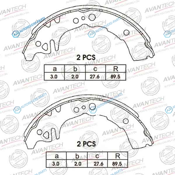 AVS0108 Колодки тормозные барабанные AVANTECH