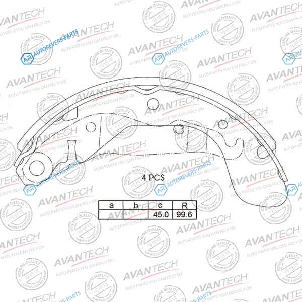 AVS1301 Колодки тормозные барабанные AVANTECH