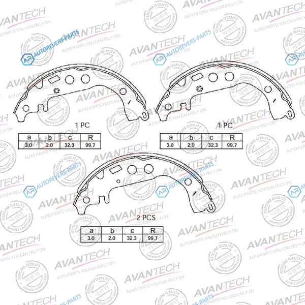 AVS0103 Колодки тормозные барабанные AVANTECH
