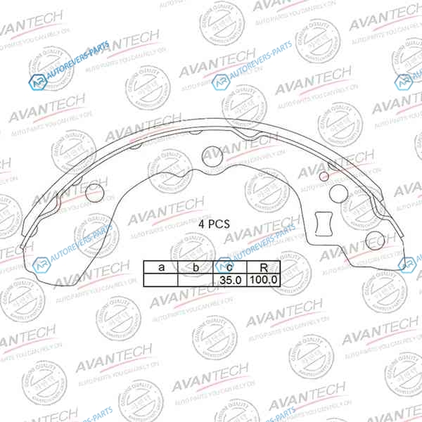 AVS1101 Колодки тормозные барабанные AVANTECH